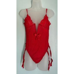 Vintage Andrea Kristoff For Escante Red Body Suit Small